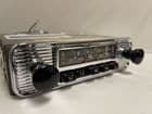 BLAUPUNKT ESSEN  6V/12V +/- Vintage Chrome Classic Car FM Radio  HEALEY MG JAGUAR PORSCHE 356 (1)